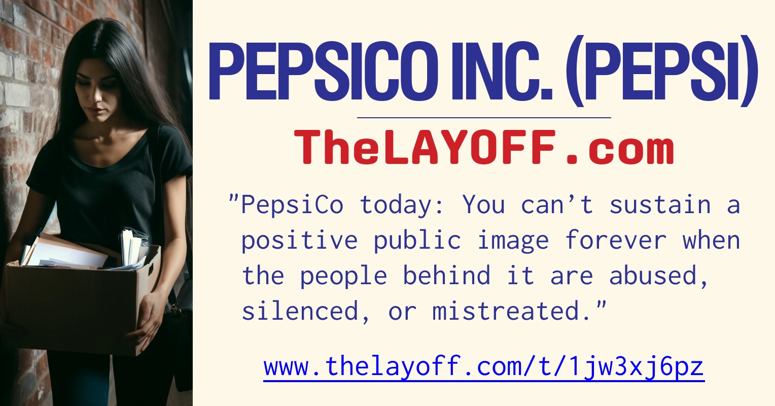 PepsiCo today You can’t sustain a positive public image forever when