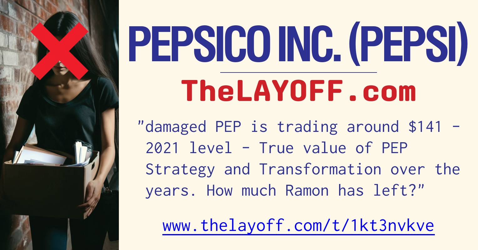 damaged PEP is trading around $141 - 2021 level - True value of PEP ...