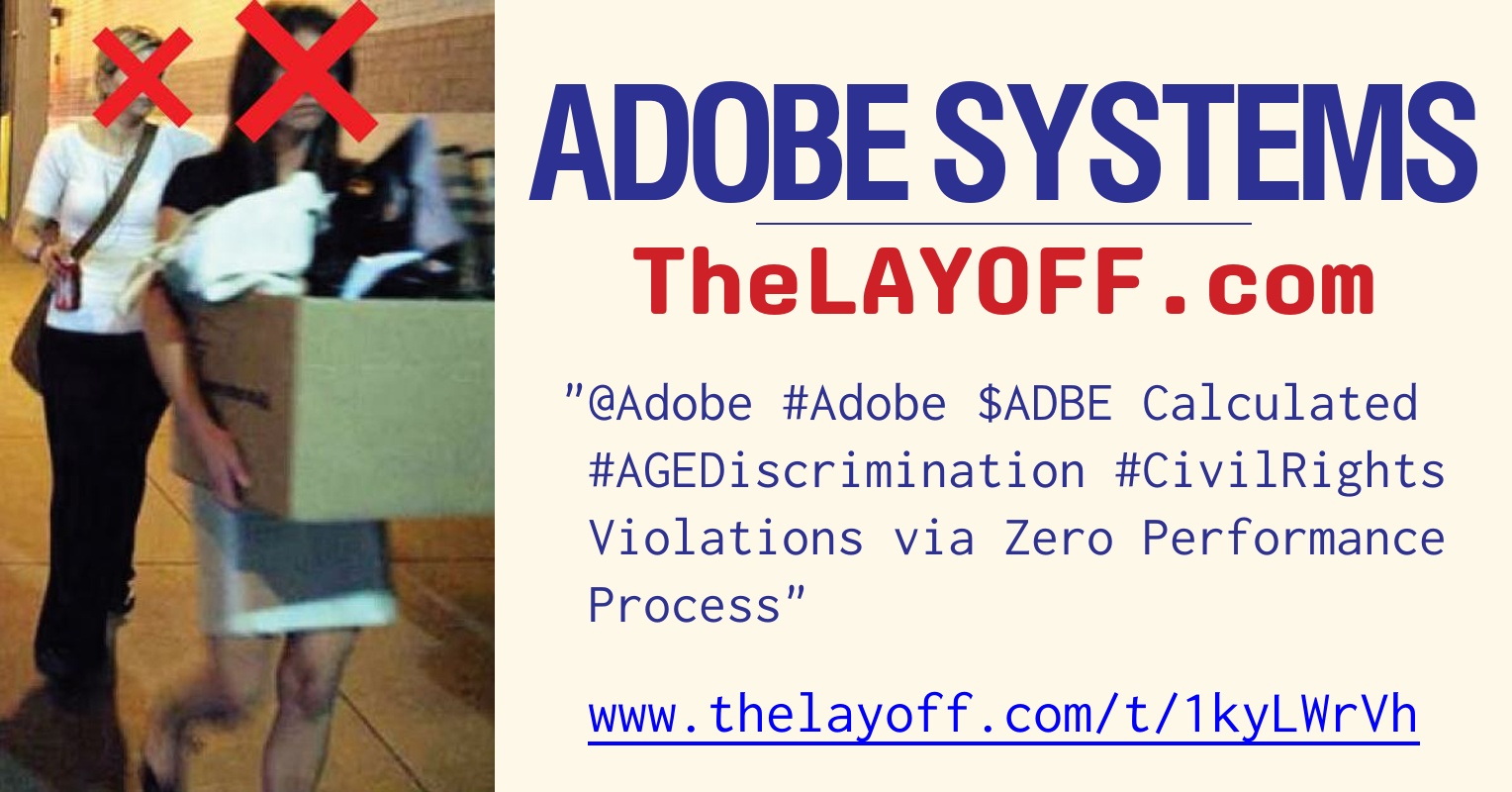 Adobe Adobe ADBE Calculated AGEDiscrimination CivilRights