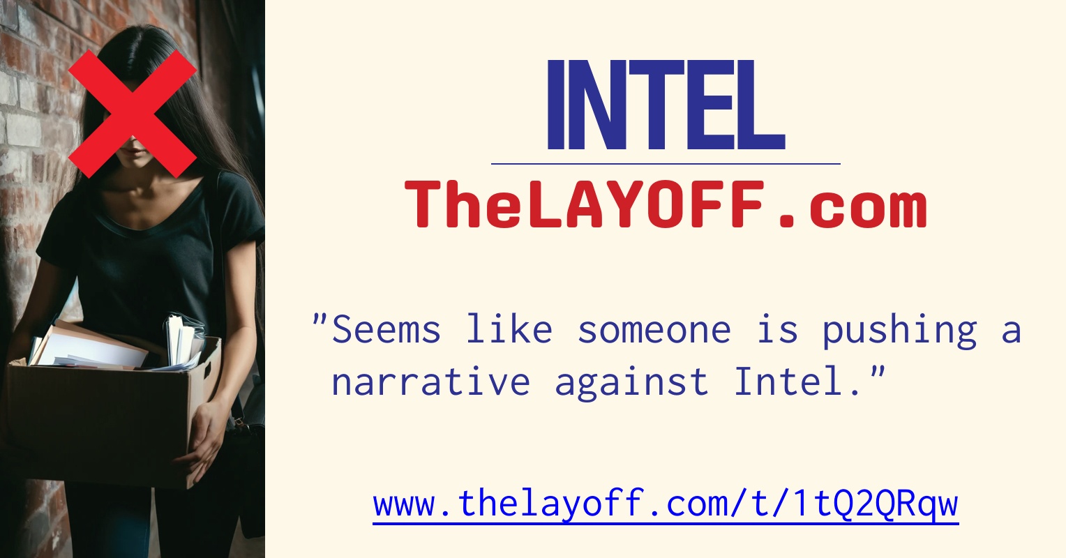 Seems like someone is pushing a narrative against Intel. - post ...